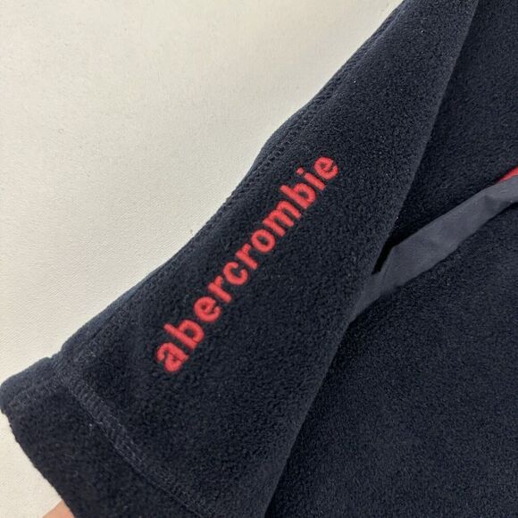 VTG Abercrombie and Fitch Black Fleece Full Zip Vest Mock Neck Mens Size XL - Picture 5 of 8